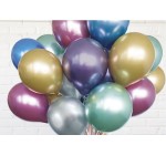 Unique Party Platinum Balloons Mix Rainbow, 6 pcs