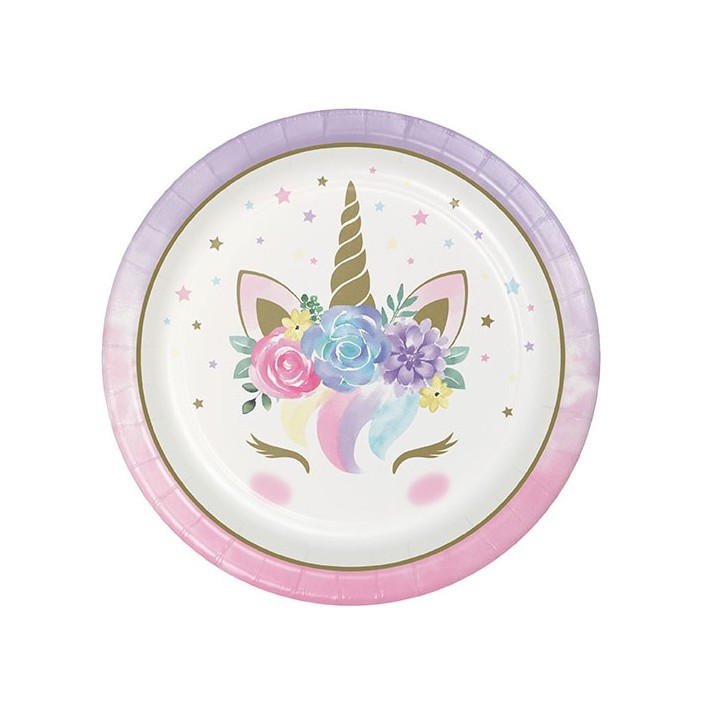 Unicorn Baby Plates 343829 Party Creations