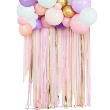 Ballon & Kreppband Partydekoset Gold/Pastel MIX-226