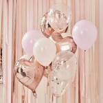 Ginger Ray Rose Gold & Blush Balloons Bundle 12 pcs