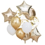 Ginger Ray Metallic Gold Ballon Bundle 12 Stück