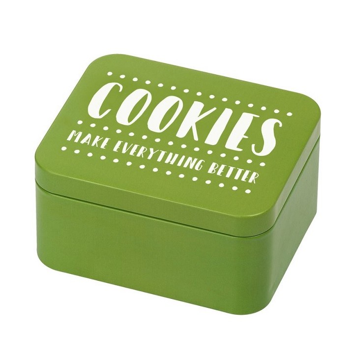 COOKIES MAKE EVERYTHING BETTER Colour Splash Cookie Tin Green