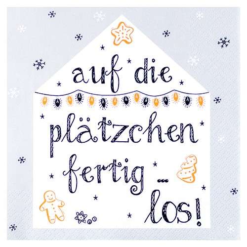 Napkins Auf die Plätzchen, 20 pcs