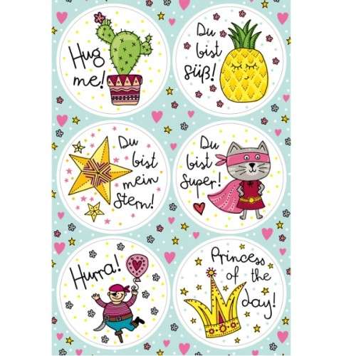 Hug Me Sticker Set assortiert, 24 Stück