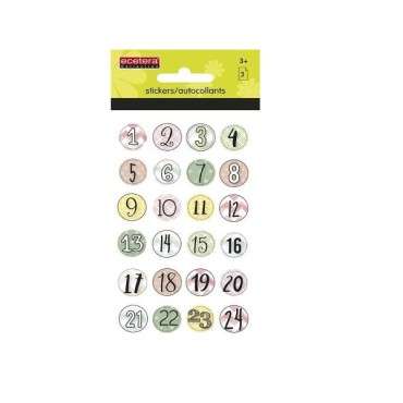 EC321, Advent Calender Sticker, 1-24