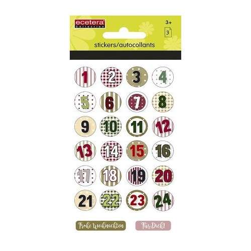 Adventkalender Sticker FÜR DICH 1-24 (3 Bogen)