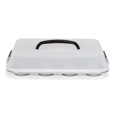 Muffin Pan with Carrying Lid - Cupcake Caddy