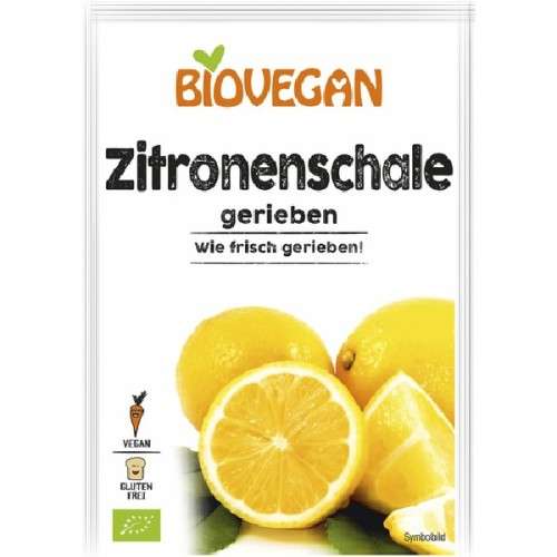 BIOVEGAN Zitronenschale gerieben 9g - GLUTENFREI