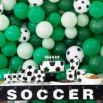 PartyDeco Fussballparty Popcorntüten, 6 Stück