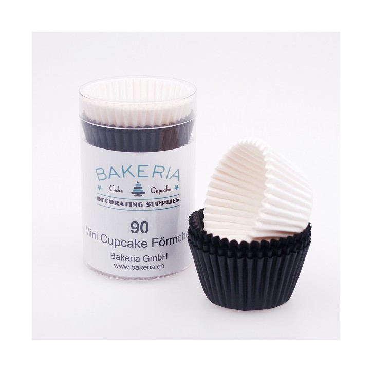 Black/White Mini Cupcake Liners