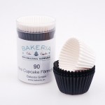 Bakeria Mini Cupcake Liners Black & White, 90 pcs