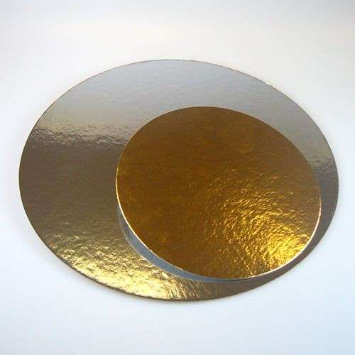 35cm FunCakes Round Cake Board Gold/Silver 3pcs