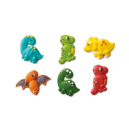 Sugar Decorations Dinosaurs, 6 pcs