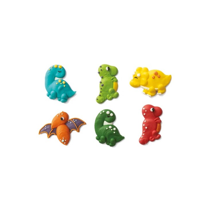 Sugar Decorations Dinosaurs, 6 pcs