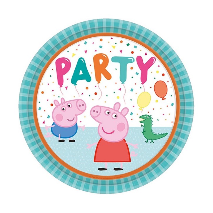 Party Teller Peppa Pig, 8 Stück