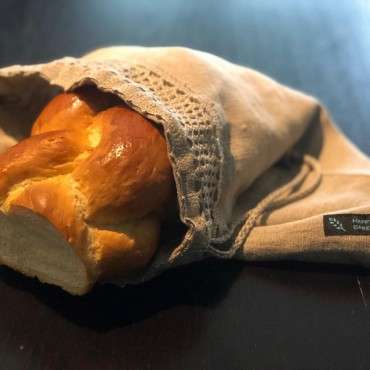 Natural linen bread bag 30x40cm