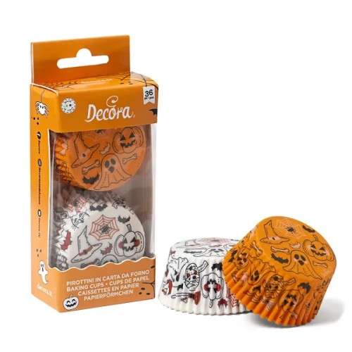 Decora Geist & Kürbis Halloween Cupcake Förmchen, 36 Stück