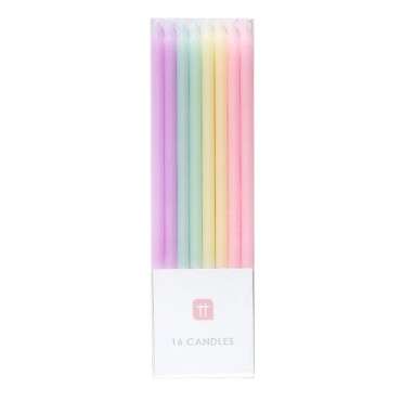 Pastel Coloured Birthday Candles Talking Tables, 10cm