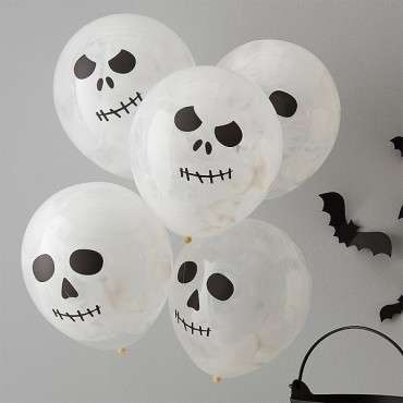 Totenkopf Balloon mit Farbe