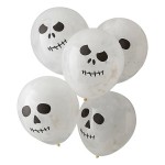 Ginger Ray Halloween Skeleton Face Ballon, 5 Stück