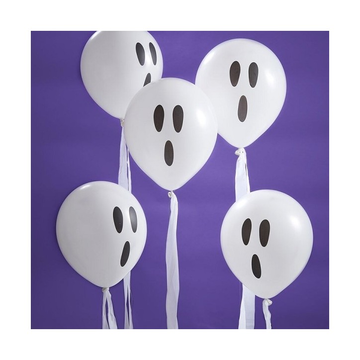 Ghost Balloon with Streamer Halloween