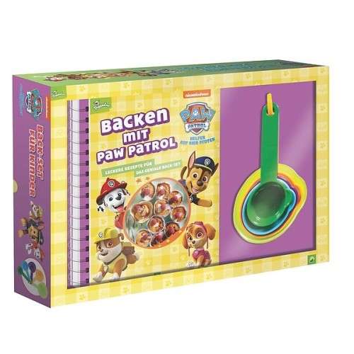 Backen mit Paw Patrol: Backset mit Buch und Messbecher