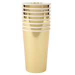 Meri Meri Gold Highball Cups, 8 pcs