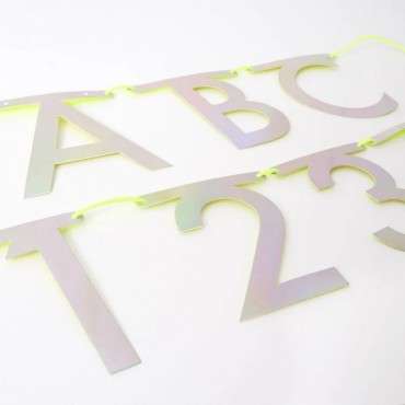 Lettering Garland Kit, Holographic Meri Meri