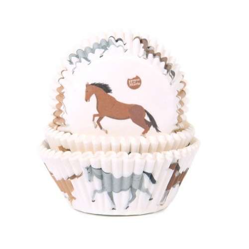 House of Marie Horses Cupcake Cases, 50pcs