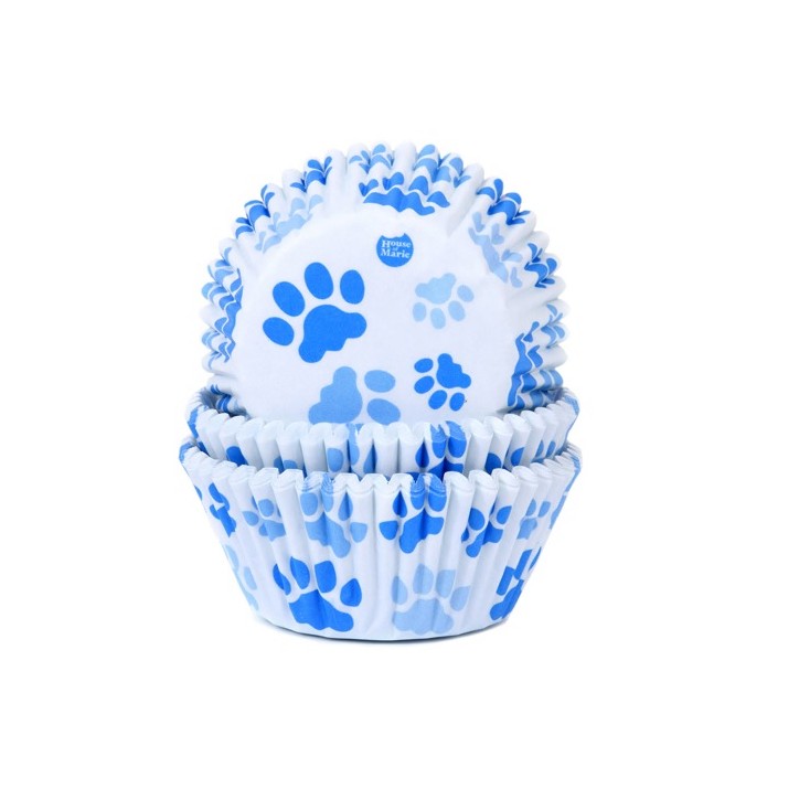 Blue Paw Print Cupcake Form 50 pcs, House of Marie