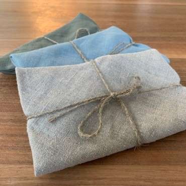 100% linen wrap bread bag nature