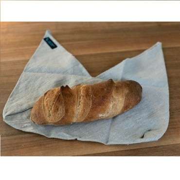 100% linen wrap bread bag nature