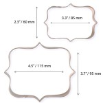 PME Cookie and Cake Plaque Style 1 Cookie Cutter Set, 2 pcs