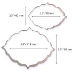 PME Cookie and Cake Plaque Style 6 Cookie Cutter Set, 2 pcs