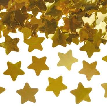 Gold Star Confetti Canon, 40cm PartyDeco