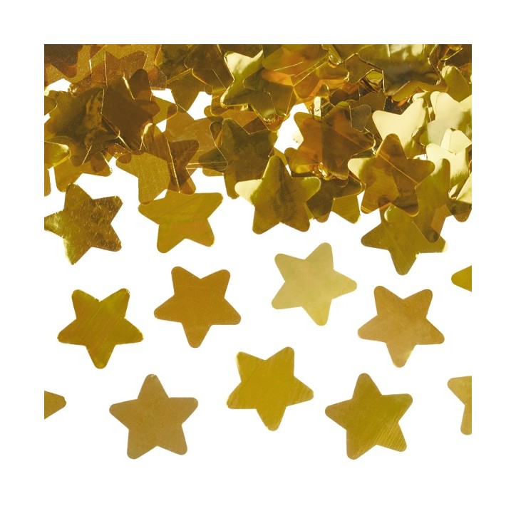 Gold Star Confetti Canon, 40cm PartyDeco