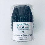 Bakeria Cupcake Förmchen Uni Vogue Schwarz, 60 Stück