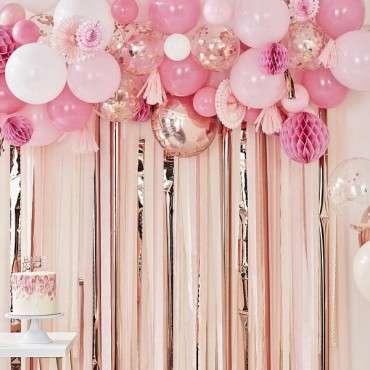 Balloon Garland in Rose Gold and Pink