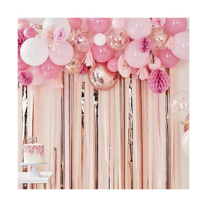 Balloon Garland in Rose Gold and Pink