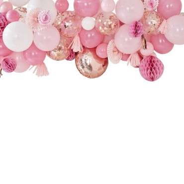 Ballon Garland in Rose Gold und Pink