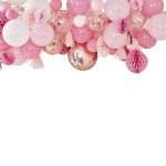 Ginger Ray Pink & Rose Gold Balloon & Fan Garland Kit