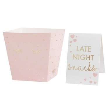 Snack Boxes Pink mit goldene Punkte