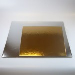 20x20cm FunCakes Square Cake Board Gold/Silver 3pcs