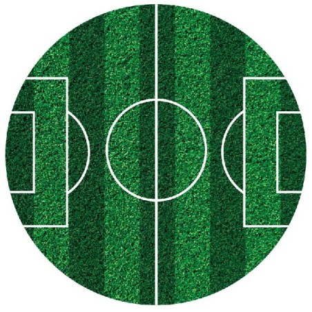 Sugar Sheet Cake Disc Soccer Field, 16cm