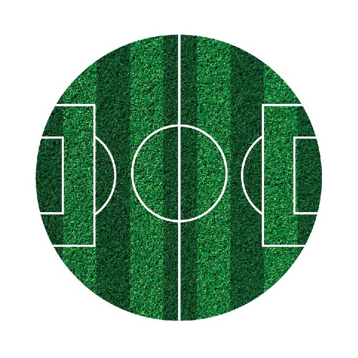 Sugar Sheet Cake Disc Soccer Field, 16cm