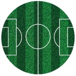 deKora Sugar Sheet Cake Disc Soccer Field, 16cm