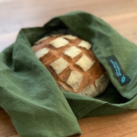 100% Leinen Brot Wickeltasche dunkelgrün