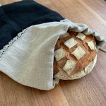 Bakeria Linen Bread Bag 30x40cm LACE BLACK