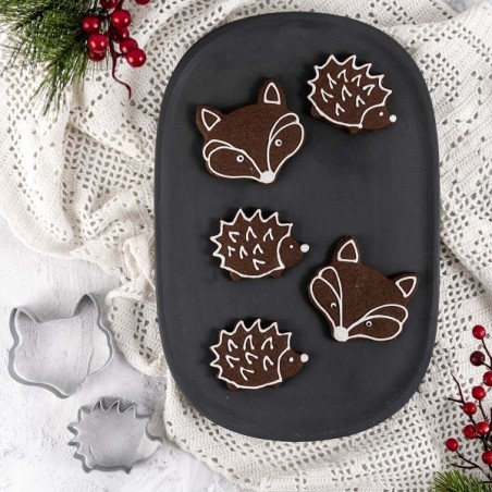 Animal Cookie Cutter Set Hedgehog & Fox