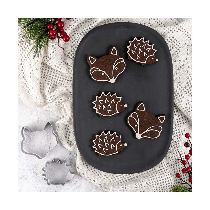 Animal Cookie Cutter Set Hedgehog & Fox